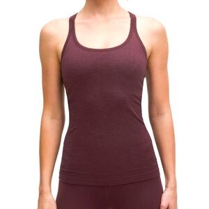 Lululemon Ebb to Street Racerback Tank Top - Size 6 - Mauve/plum/cranberry color